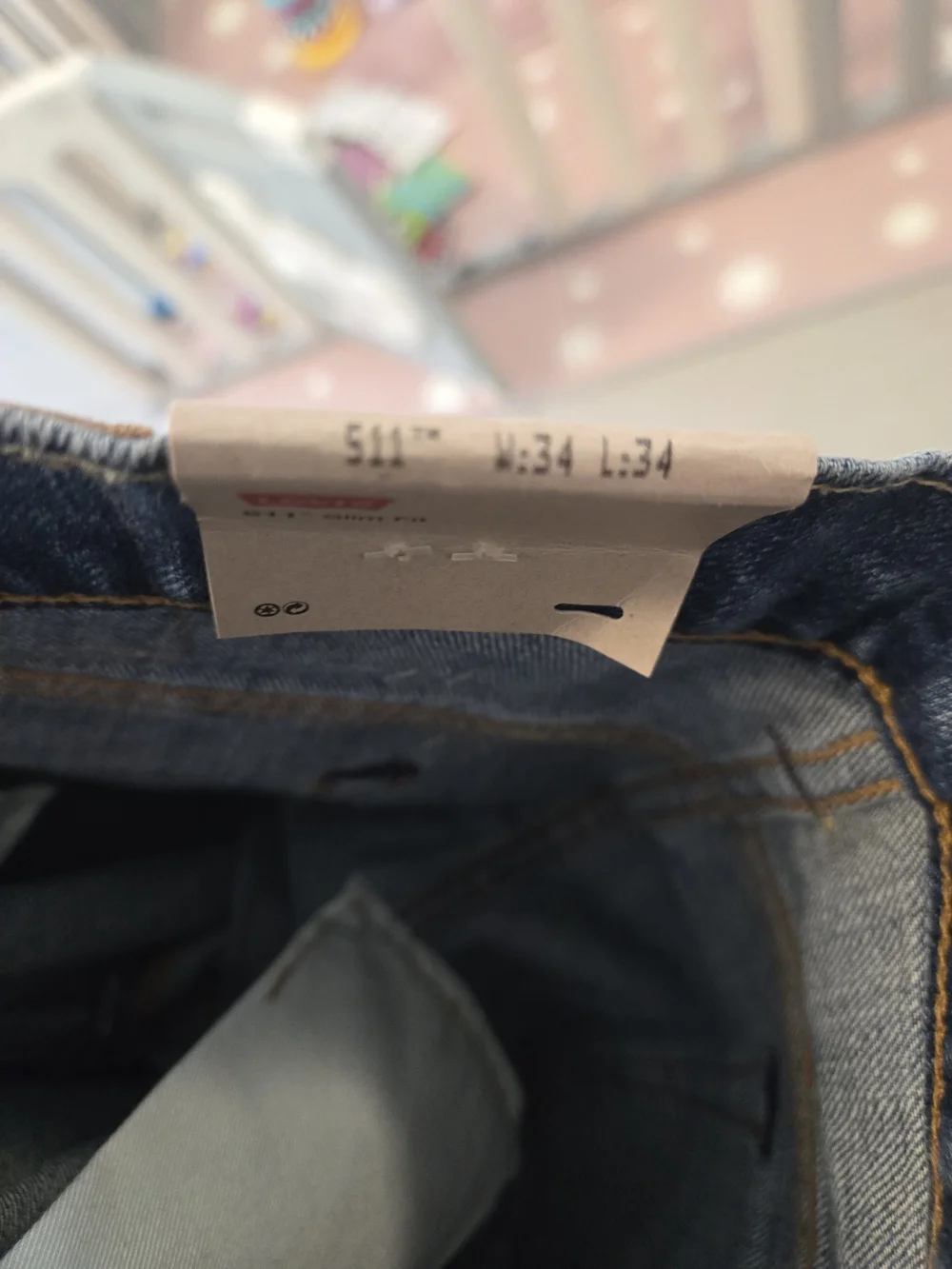 Levis 511 Slim Fit Premium Jeans 34X34 NWT
